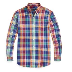 Polo by Ralph Lauren Multicolor Classic Fit Plaid Stretch Poplin Shirt